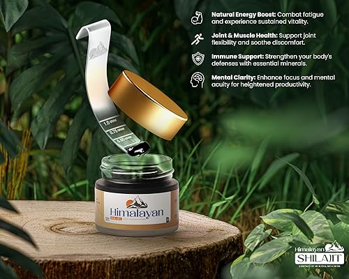 Miniatura 4 de Shilajit - Resina orgánica pura del Himalaya para hombres y mujeres, fórmula natural probada en laboratorio, sin metales pesados, fuerza máxima con