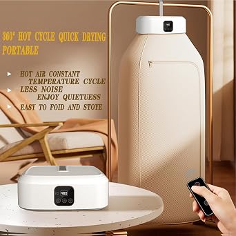 Upgraded Portable Clothes Dryer,Portable Dryer for Apartment RV Family Trip,Compact Foldable Mini Electric Laundry Dryer Machine with Dryer Bag,Compact Electric Dryer for Light Clothing, ETC