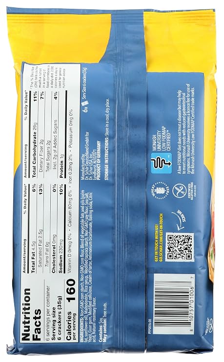 Schar Gluten Free Table Crackers, 7.4 oz
