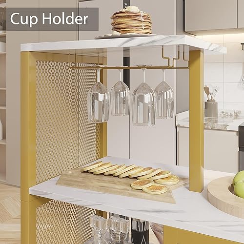 Miniatura 4 de VECELO juego de mesa de bar y sillas para 2, juego de comedor de 3 piezas con estantes de almacenamiento, portavasos y estante para vino, taburetes