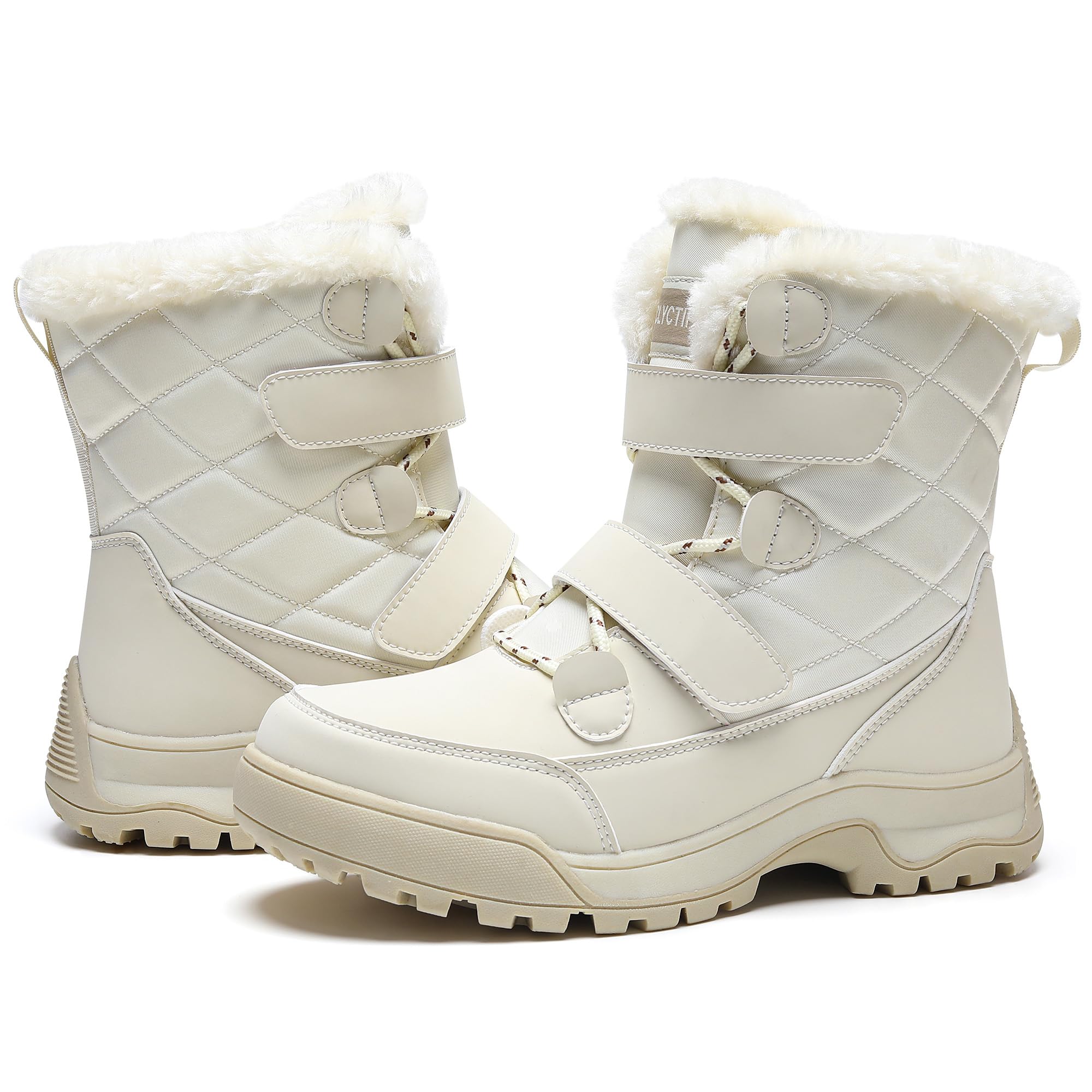 CLYCTIP Warm Lined Winter Shoes Women's Snow Boots Waterproof Outdoor Trekking Hiking Shoes Size 37-42