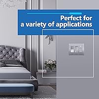 Vista 207 de LIDER LSWP-32M-W10P Placa sin tornillos acabado mate para interruptor, tamaño mediano de 2 segmentos de 4.88 x 4.92", policarbonato termoplástico