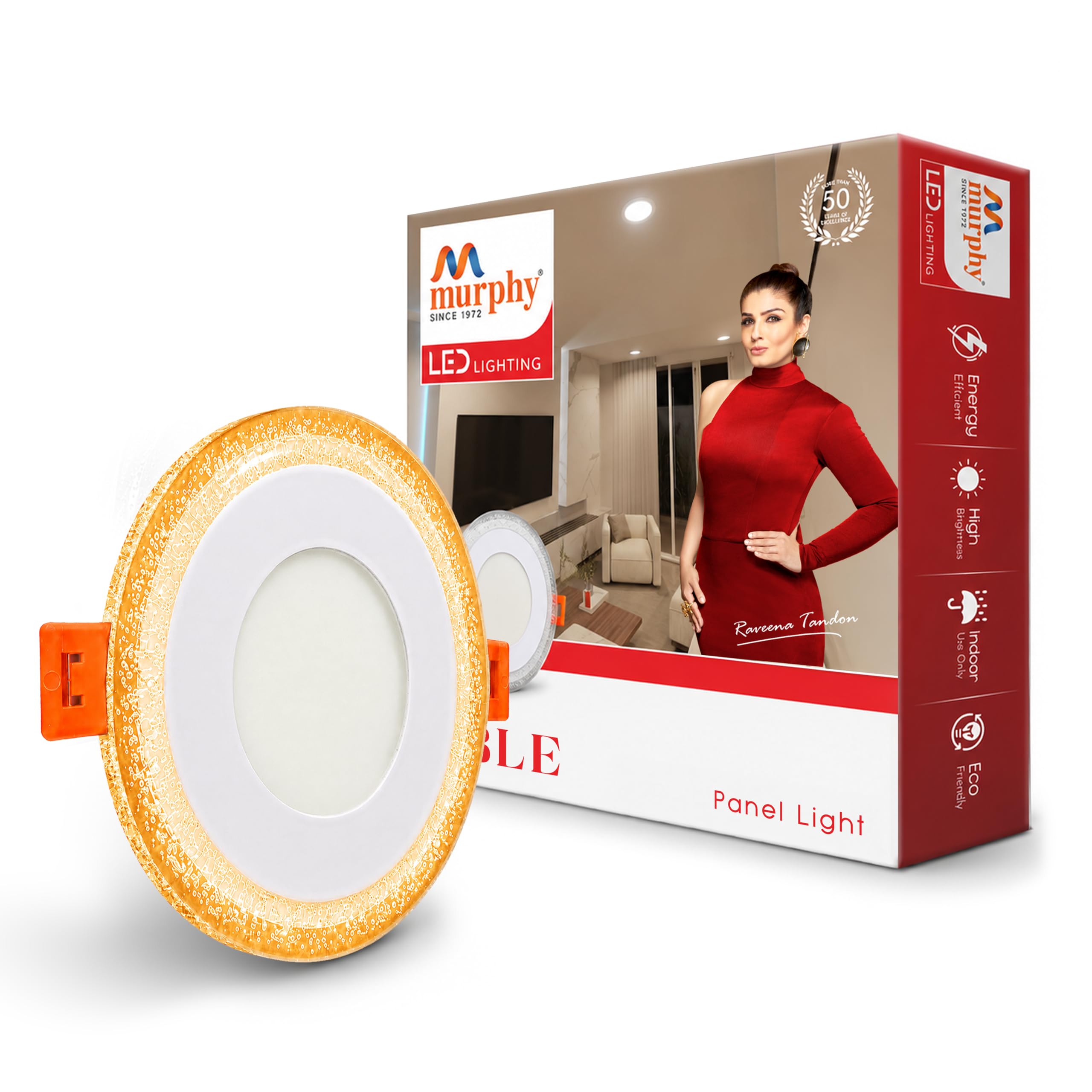 Murphy Bubble 3W+3W LED Panel Light | 2 in 1 Glow (Cool White + Warm White) | Suitable fit 8 cm cutout | Aluminium + Polycarbonate Body | 4kV Surge Protection | BIS Approved | 2-Year Warranty | Pack of 1-image-45