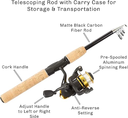 Miniatura 7 de Wakeman Wakeman - Caña de pescar telescópica y carrete