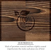 Vista 9 de MyGift Juego de exhibición de mesa de postre, 4 elevadores de alimentos, elevadores de bufé de madera marrón, soporte para pizza con base de alambre