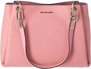 Michael Kors Bolso de mano para mujer, bolso de hombro grande de cuero granulado Trisha