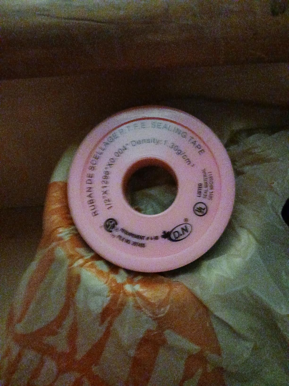 1296" (Four Times Longer) Pink Plumbers Teflon Tape, Gas Line Pipe