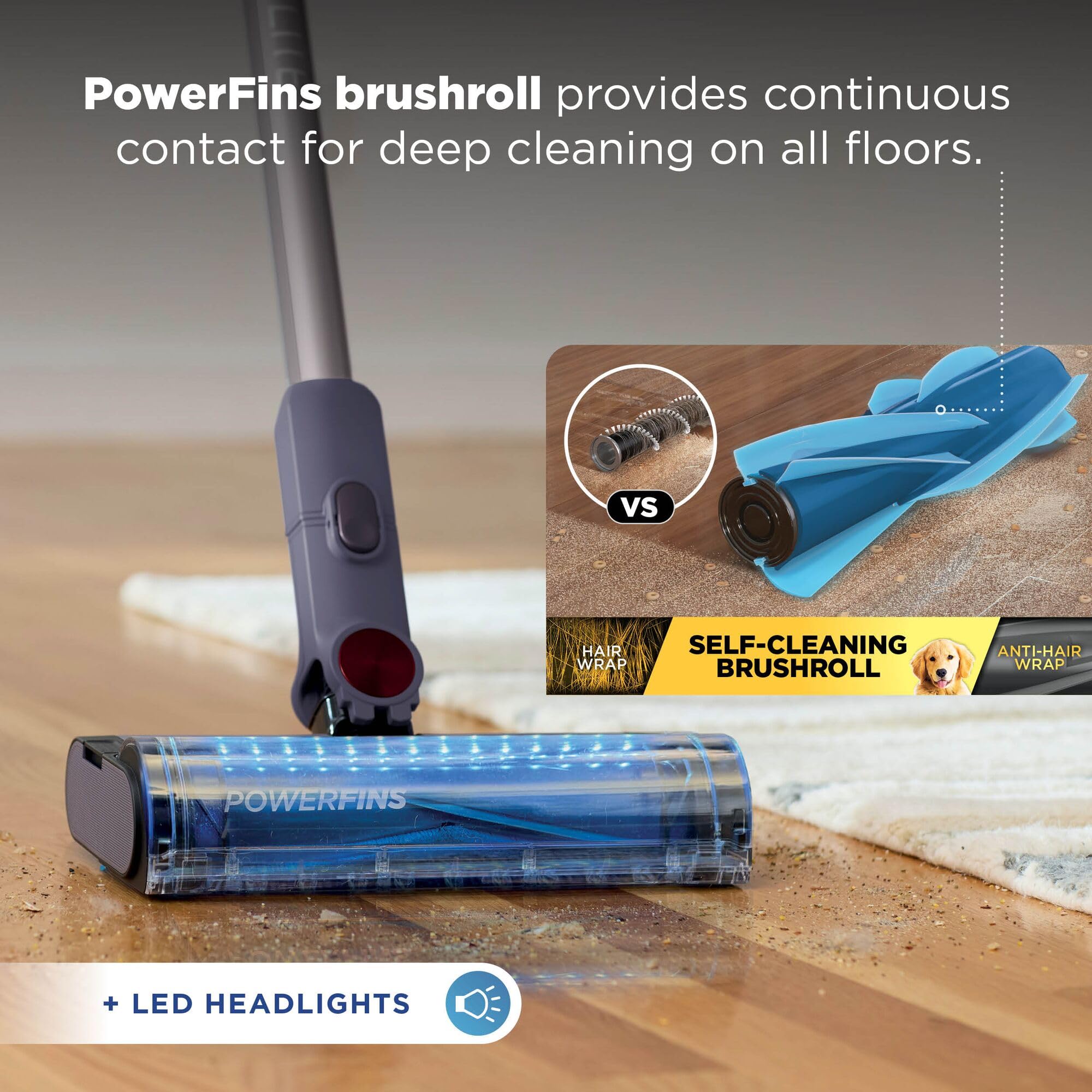 Shark Aspiradora inalámbrica PowerLite Clean & Empty para Mascotas con Base de Vaciado automático, Limpieza Ligera multisuperficie, filtración HEPA, hasta 40 Minutos de Tiempo de Funcionamiento
