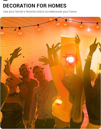 Miniatura 4 de JandCase Bombillas verdes y rojas, bombilla roja, bombilla LED verde no regulable A19, base E26 de 9 W (equivalente a 60 W), decoración navideña de