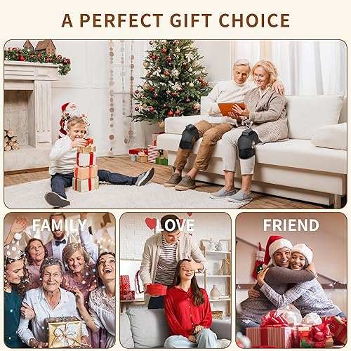 Miniatura 8 de Nekteck Masajeador de rodilla, 3 en 1, rodillera térmica inalámbrica con vibración para aliviar el dolor, almohadilla térmica recargable con 5