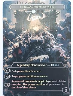 Waifu Liliana of The Veil 01 Foil - Alternative Custom Art Planeswalker MTG