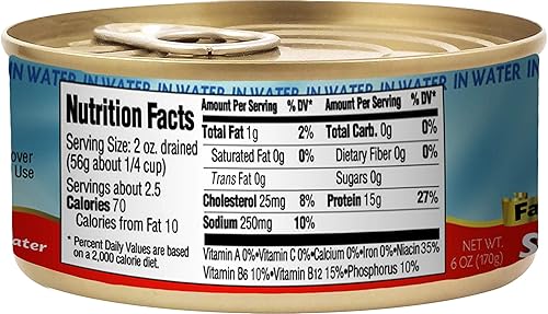 Miniatura 2 de Gefen Atún blanco sólido en agua 6oz (paquete de 6), Kosher para Pascua