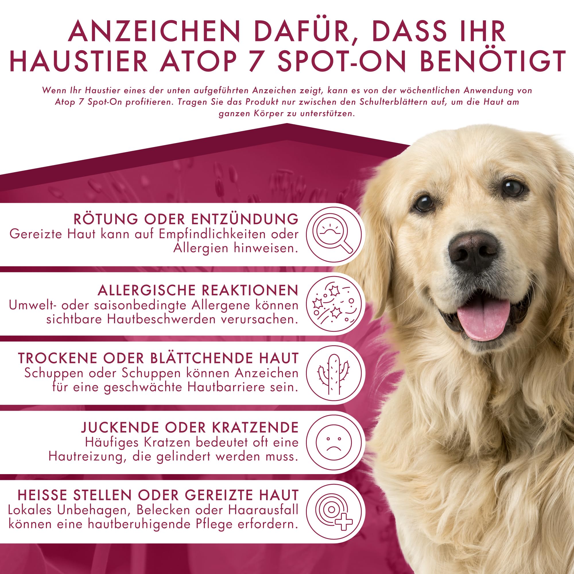 DERMOSCENT Atop7 Spot On für Hunde, Katzen, 20-40 kg, Kunststoff, Nicht anwendbar