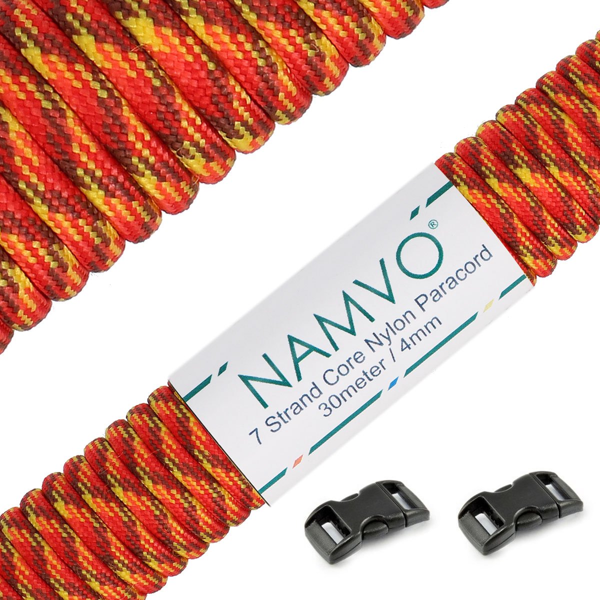 Namvo 550 Paracord Mil Spec Type III 7 Strand Parachute Cord Total Length 100ft/30 Meters Spots/Stripes/Camouflage — view 18