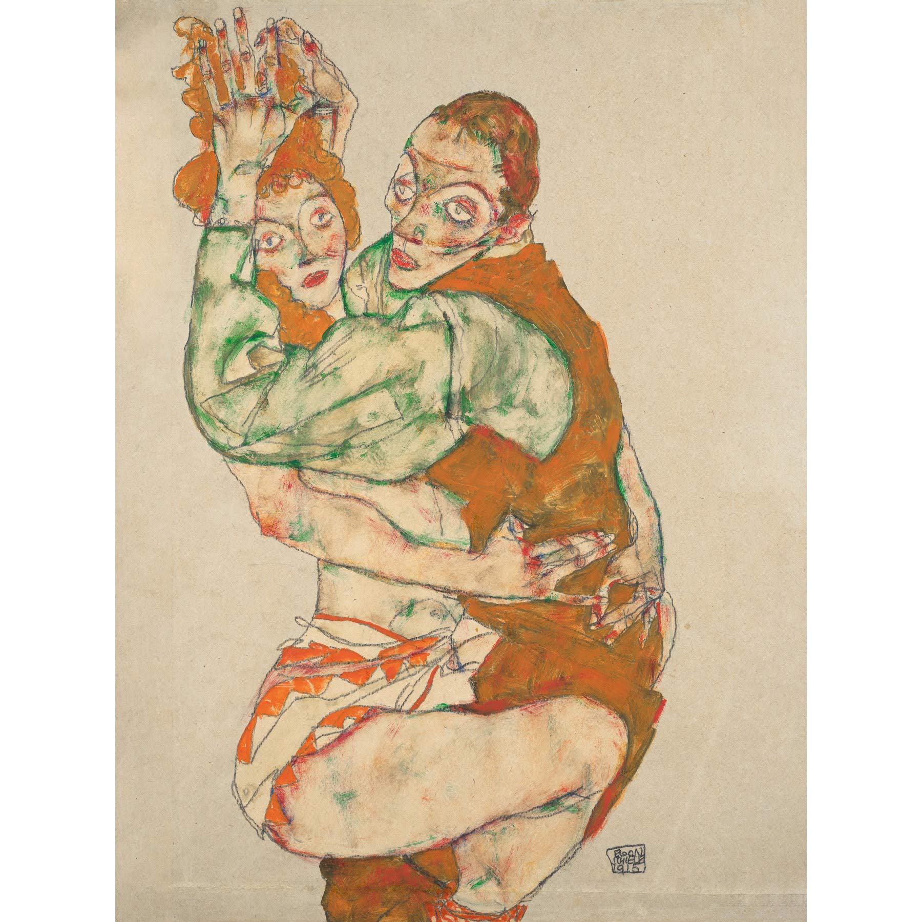 Egon Schiele Lovemaking Large Art Print Poster Wall Decor Premium Mural
