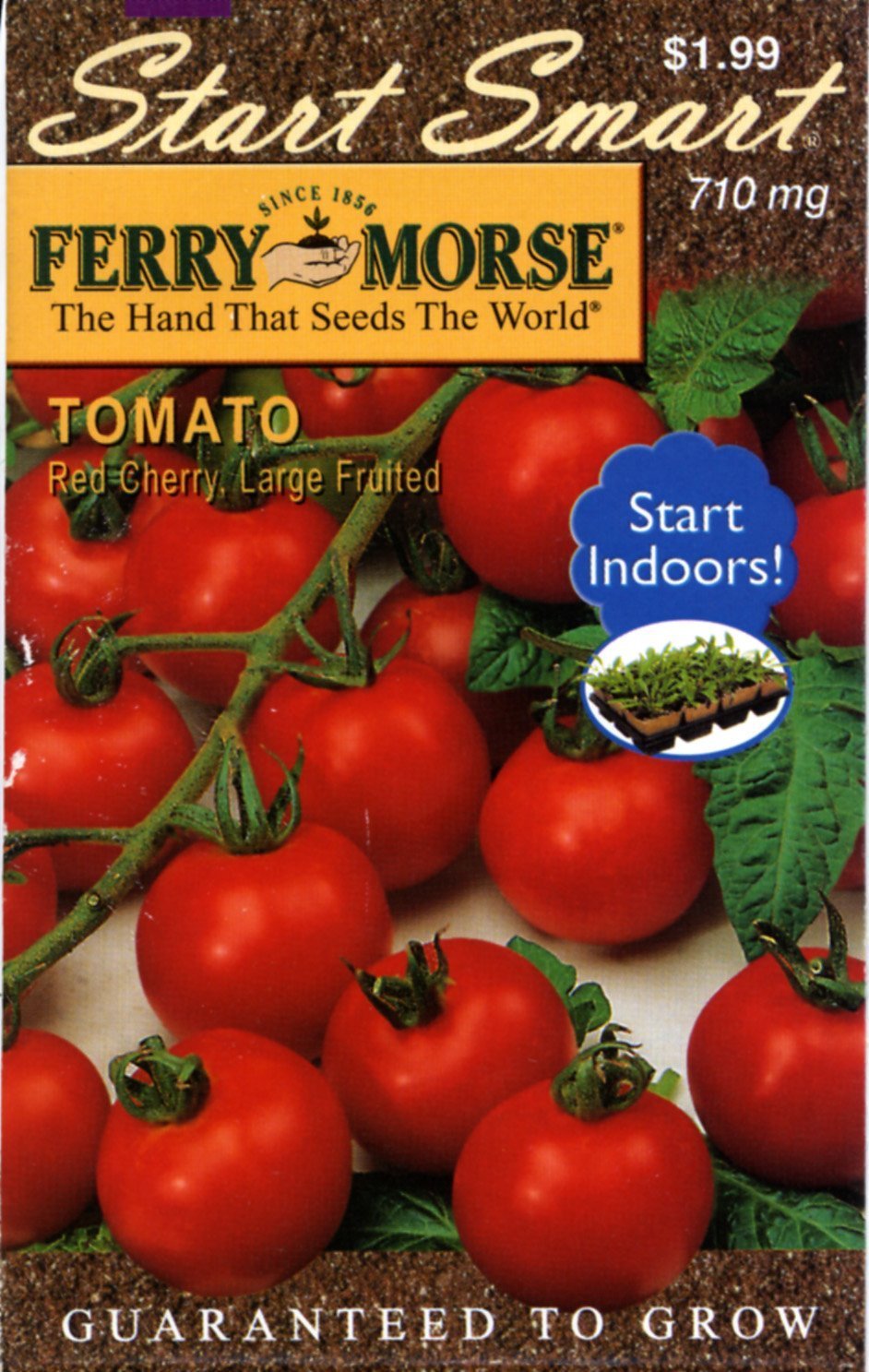 FerryMorse 2064 Tomato Seeds, Red Cherry, Large Fruited (710 Milligram