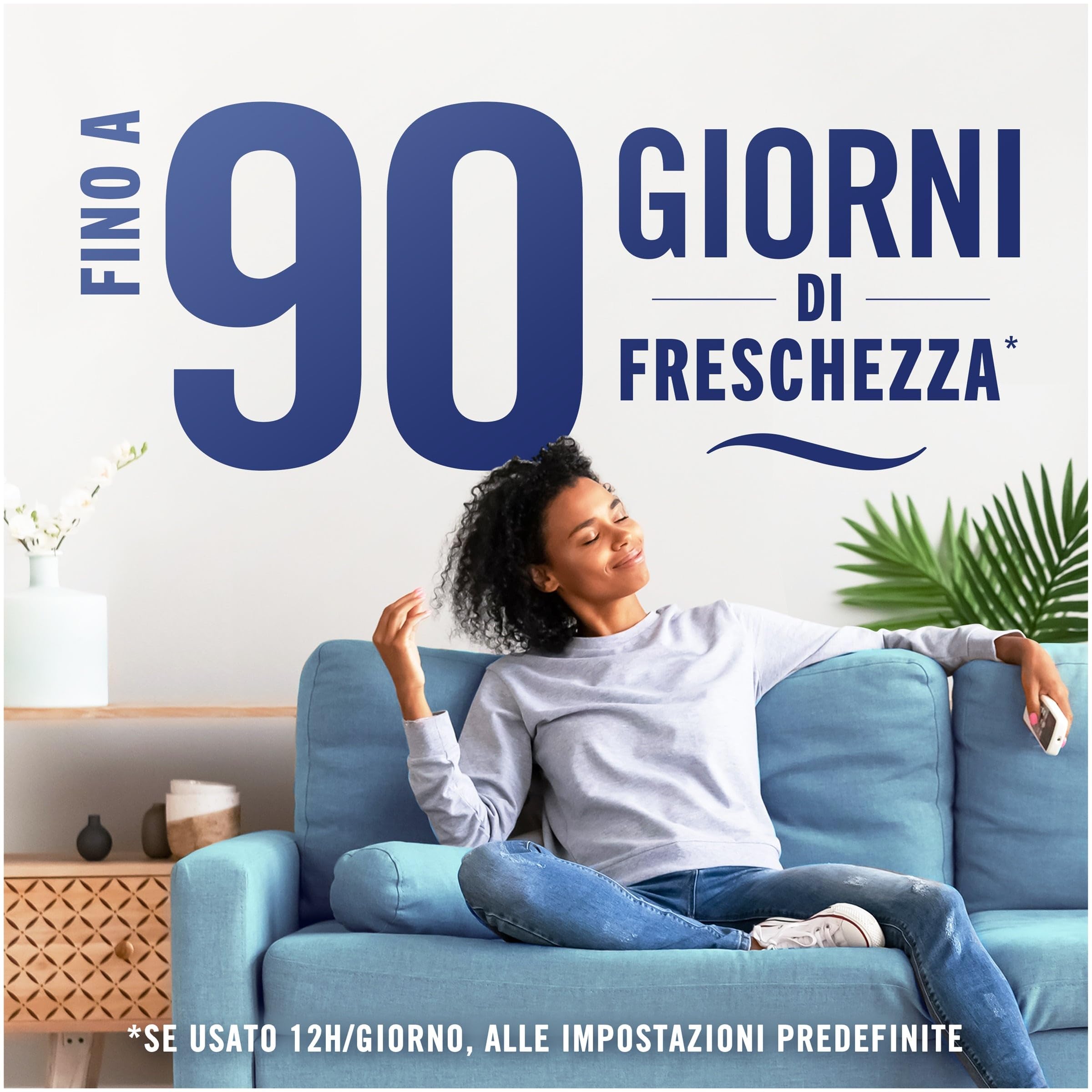 Ambi Pur 3Volution Profumatore per Ambienti, 2 Ricariche per Diffusore Elettrico, Fragranza Lenor Oro e Fiori di Vaniglia, tecnologia Elimina Odori