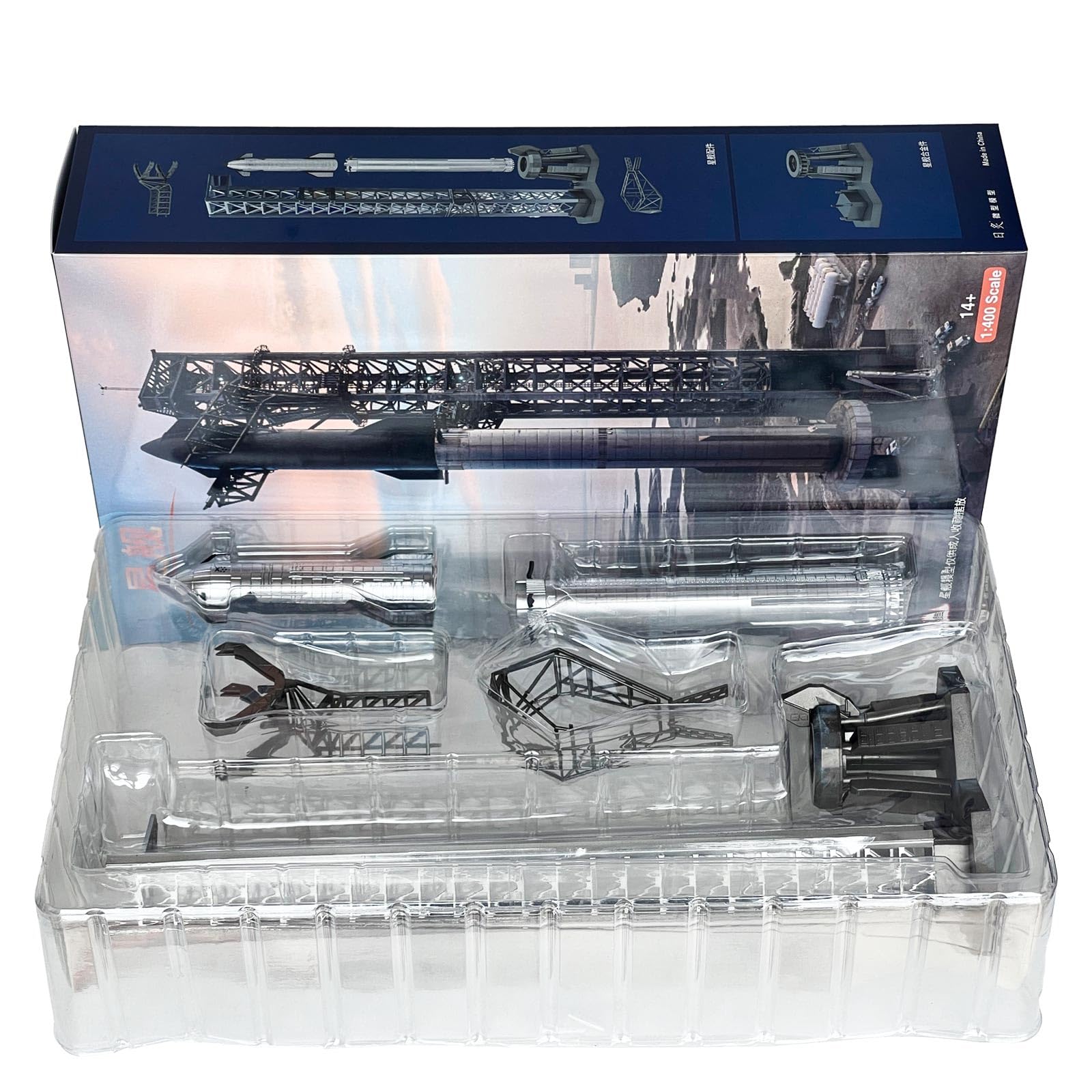 Space Starship Rocket Kit scala 1/400 SpaceX Starship Rocket con Booster Launcher Model Kit NASA modello ideale per veicoli spaziali e regalo per adulti