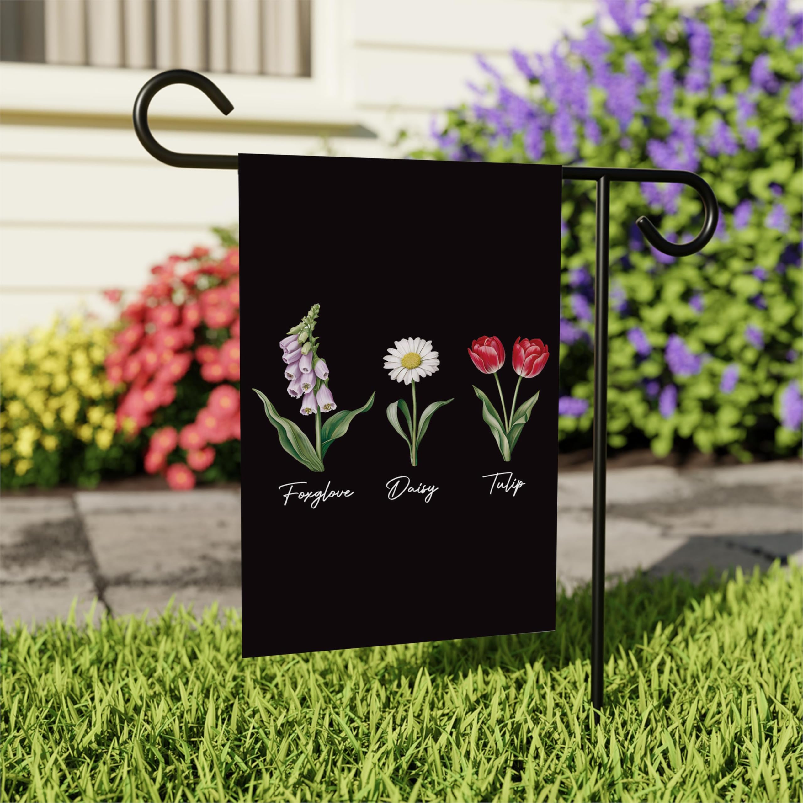 Amazon.com : Foxglove Daisy Tulip Garden Flag, Double Sided, FDT