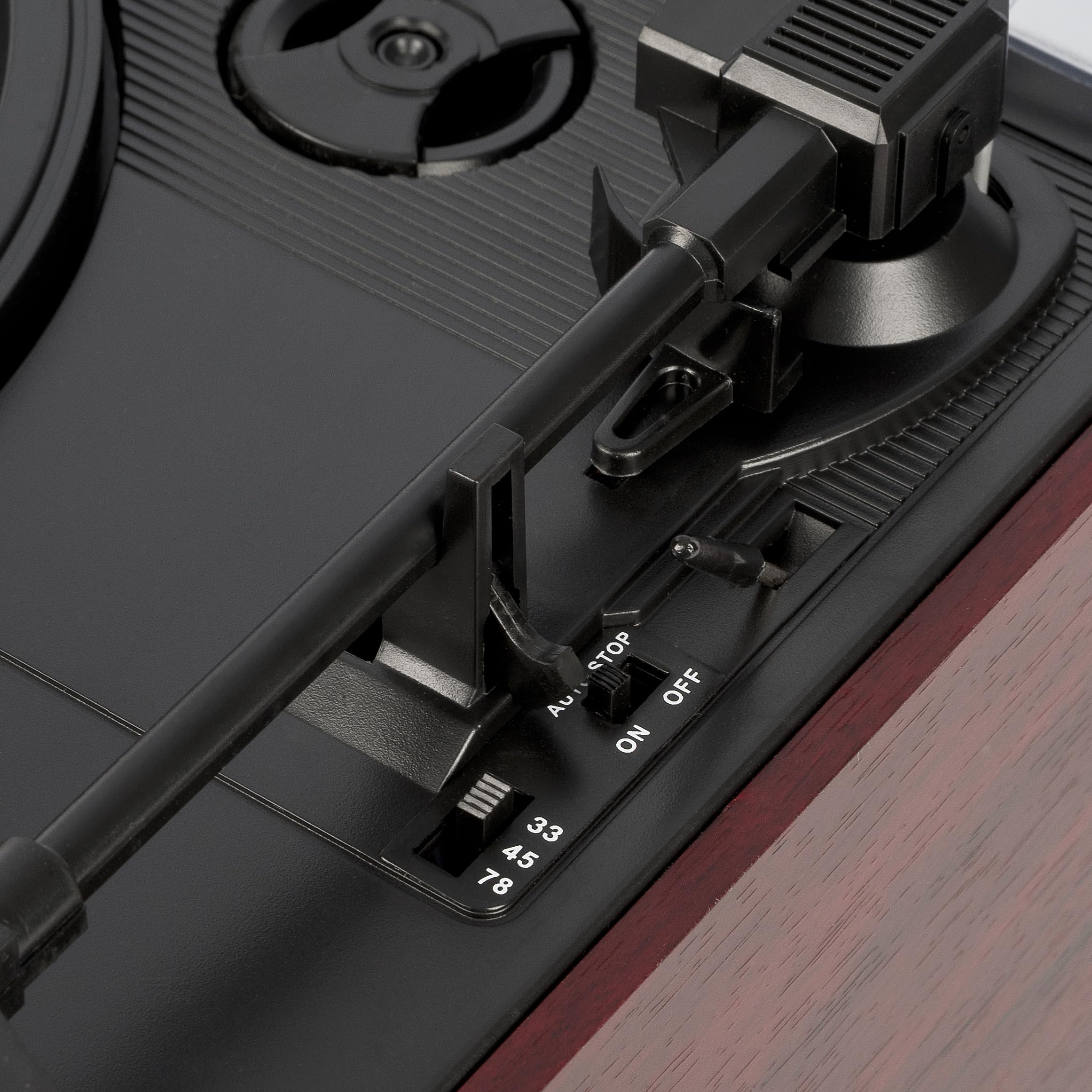 Trevi TT 1072 Dab, Platine Vinyle 33, 45 et 78 Tours, Lecteur Vinyle avec sans Fil, Lecteur CD et Mp3, USB et SD, 25 W, Radio numérique Dab/Dab+ FM, Prise Casque, caisses avec Bass Reflex, Bois