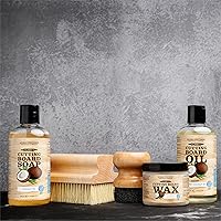 Vista 9 de CLARK'S Cera para tabla de cortar, mantequilla de madera 2 en 1 y aceite de coco orgánico con cera de abejas para utensilios de cocina de madera