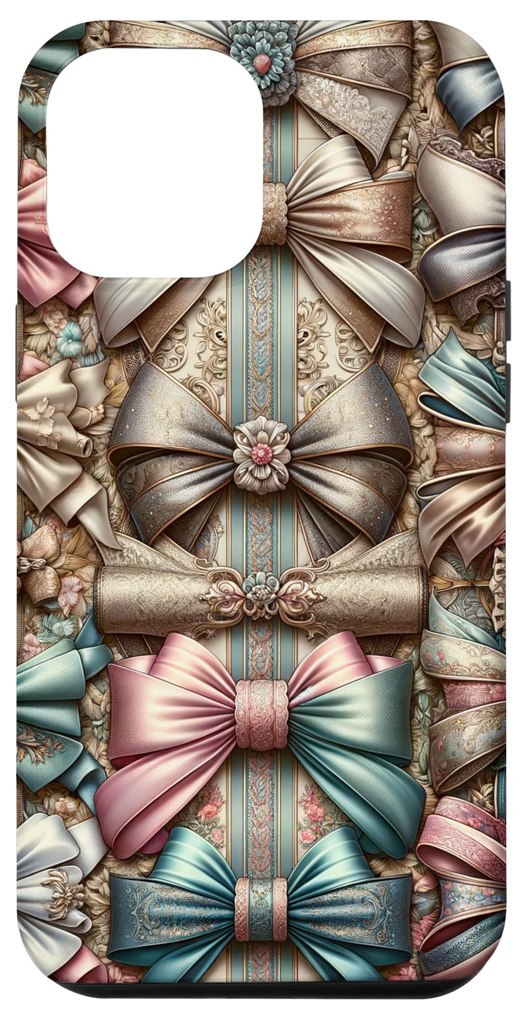 iPhone 15 Pro Max Pink bow Cherri Aesthetic ties cherry girl Case