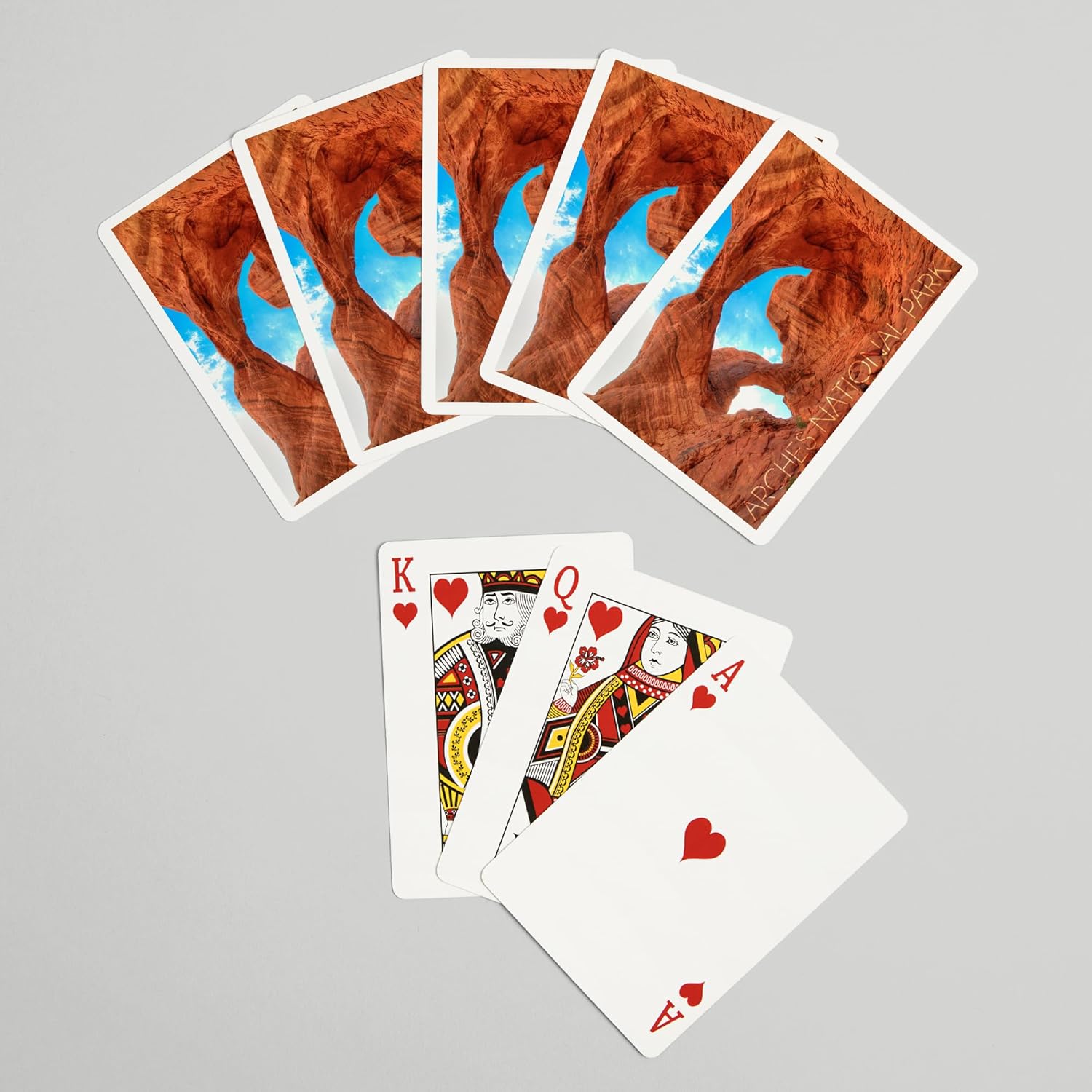 Lantern Press Arches National Park, Utah, Daytime Blue Sky, 52 Playing Cards for Adults, Poker Size Card Deck