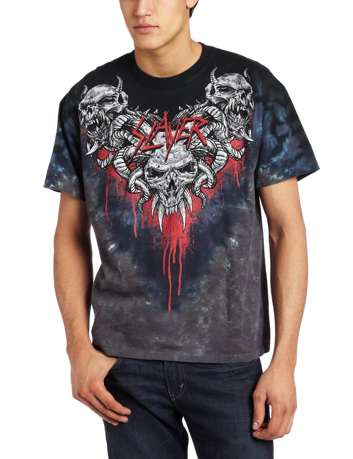 Liquid Blue Slayer Hell Awaits T-Shirt Maglietta Slayer Hell Awaits Unisex - Adulto (Pacco da 1)