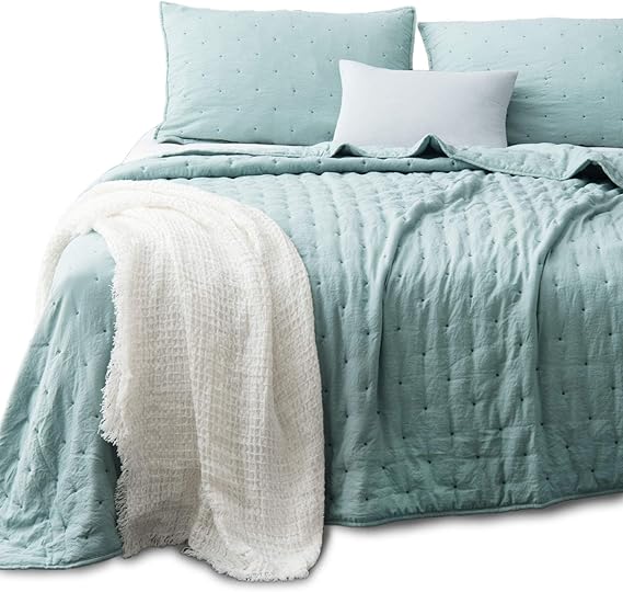 KASENTEX QuiltCoverletBedspreadBlanketSet + Two Shams, Ultra Soft