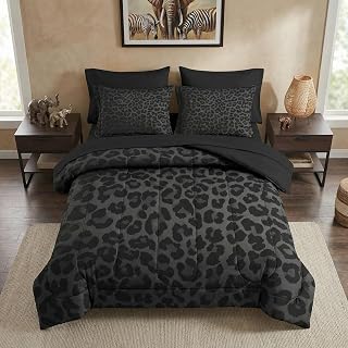Nesker queen leopard print comforter bedding set
