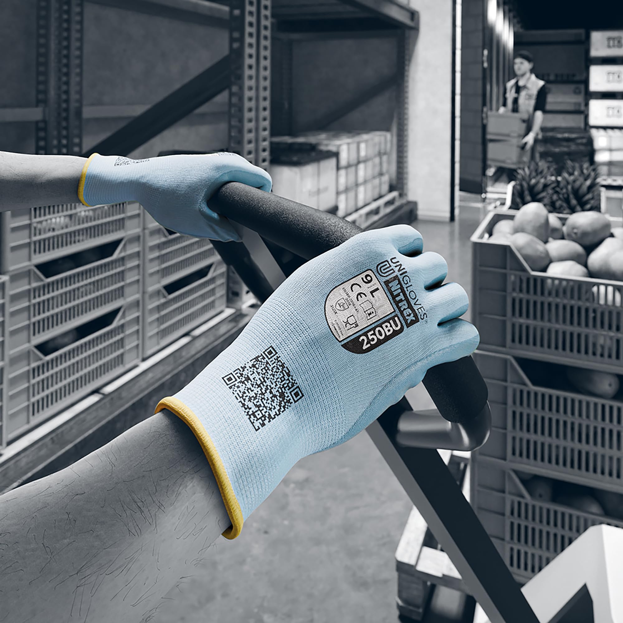 NITREX Nitrilhandschuhe Gr.7 Blau - Öl- Und Feuchtigkeitsbeständige Arbeitshandschuhe