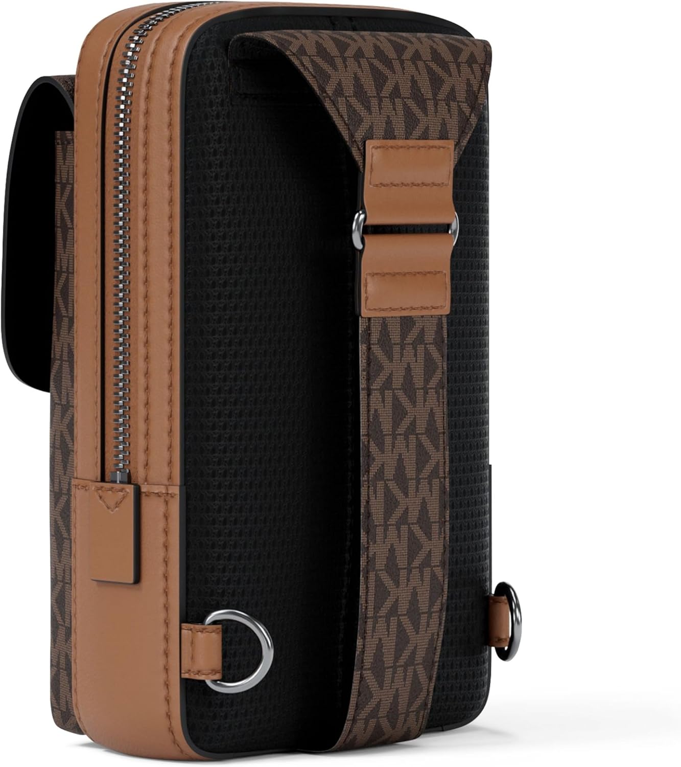 Michael Kors Men's Hudson Medium Flap Sling Pack/MK Signature Small, Brown/Luggage