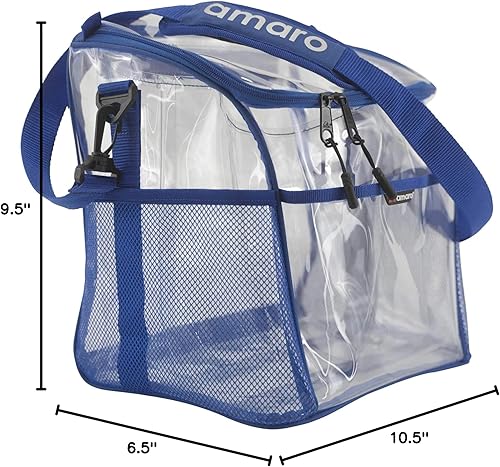 Miniatura 2 de amaro Lonchera transparente de lujo  Bolsa transparente reutilizable con compartimento principal, inserto extraíble, 1 bolsillo frontal, 2 bolsillos