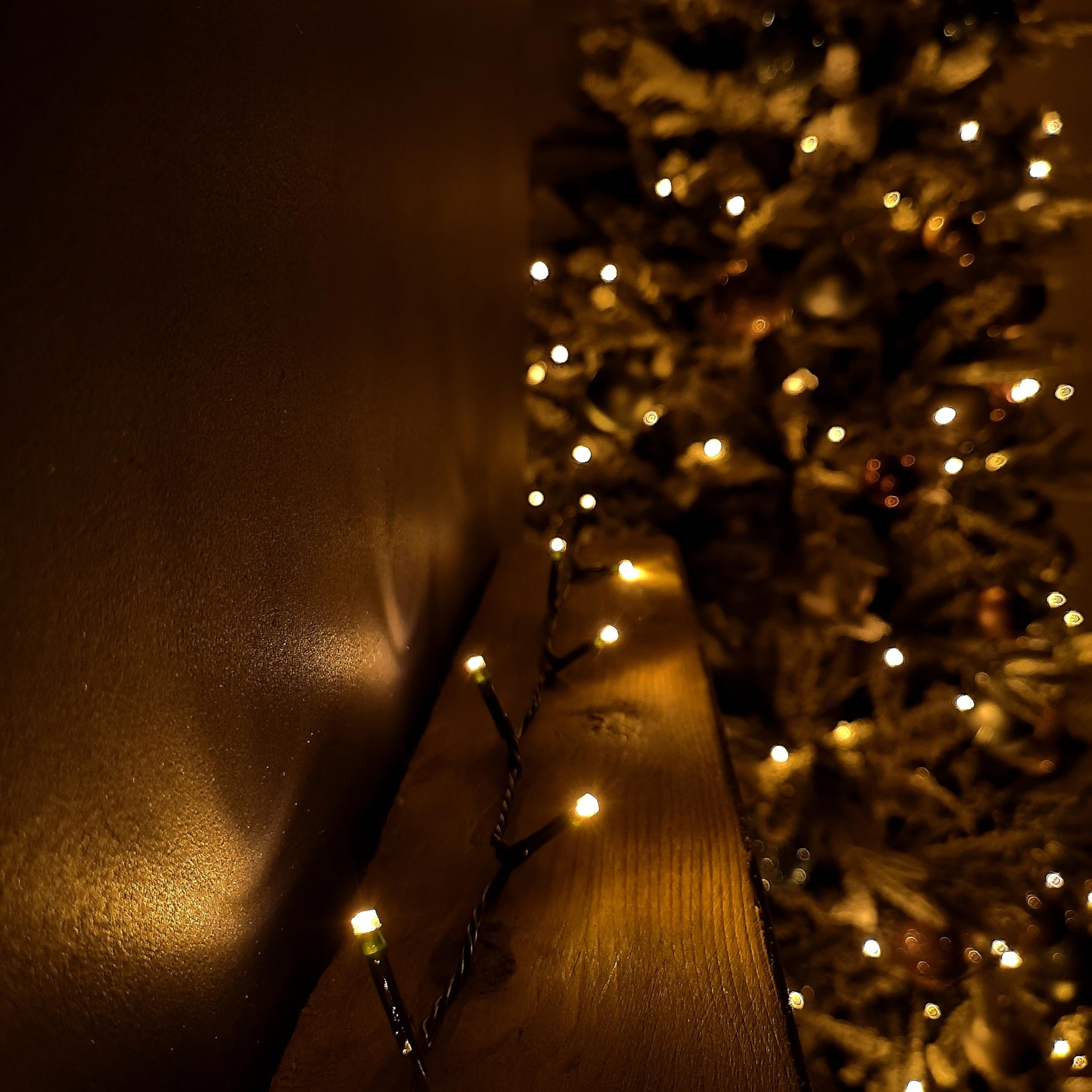 200 LED 16m Christmas Multi Function Lights with Timer - Vintage Gold