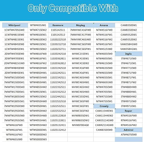 Miniatura 7 de Dreyoo Reemplazo para interruptor de bloqueo de tapa de lavadora W11307244, cerradura de tapa compatible con MVWX655DW1 NTW4516FW3 RTW4516FW1