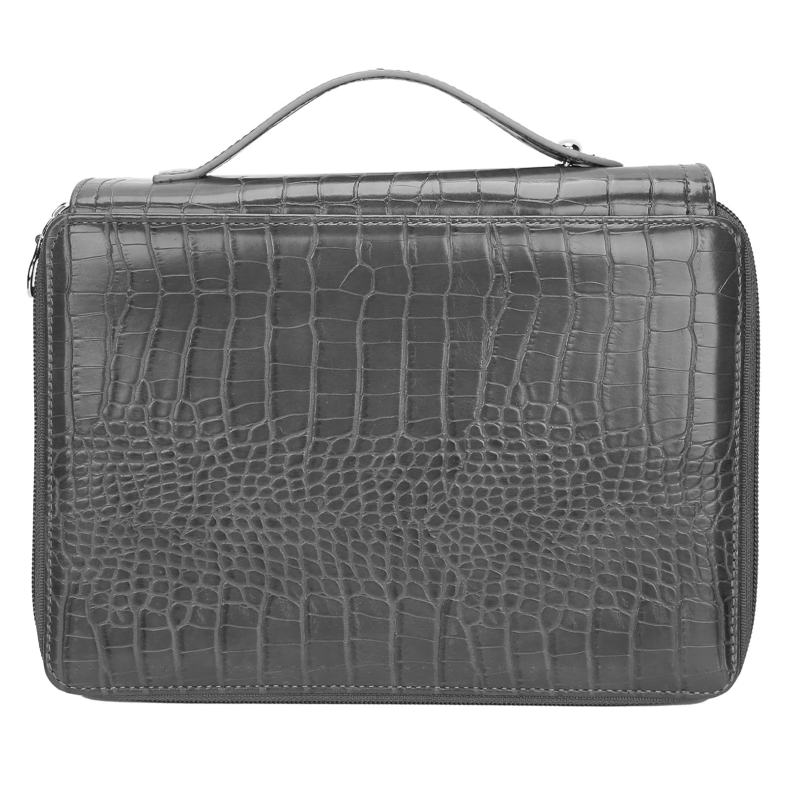 Étui à stylos de grande capacité, 200 emplacements, porte-crayons, fermeture éclair à 4 couches, poche de rangement classée (Gray)