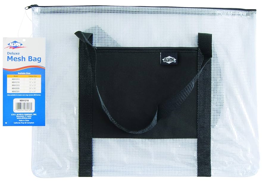 Amazon.com: ALVIN - Clear Premium Mesh Kit Zipper Bag with