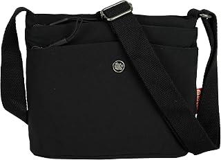 Storite Stylish Multi Pocket Nylon Lightweight Sling Crossbody Bag for women, Travel Messenger Side Shoulder Bag (22X19X9cm) Price In India