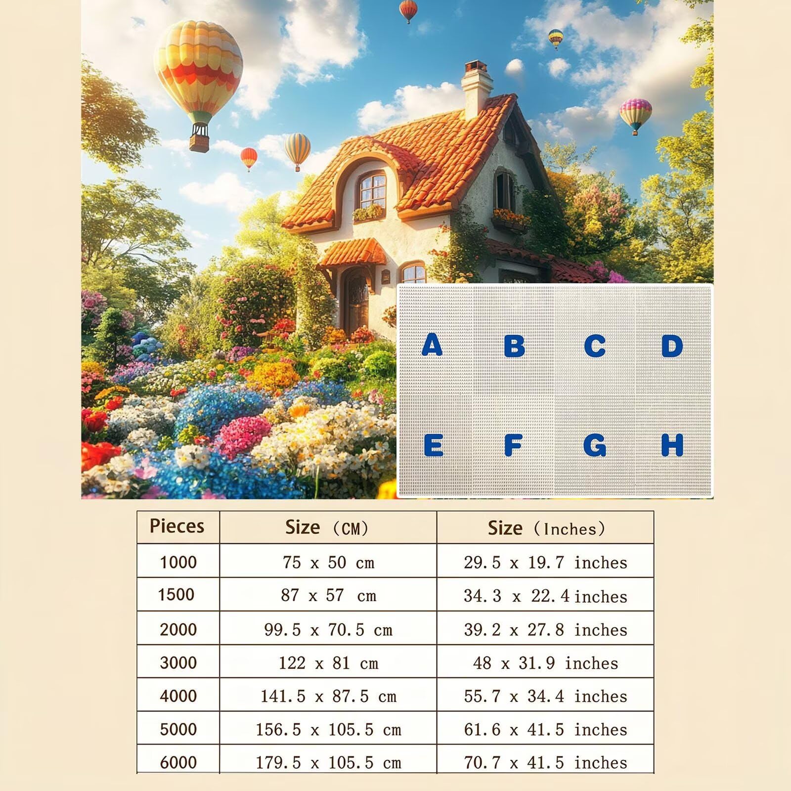 mongolfiera cabina Puzzle 1500 Pezzi per Adulti, Puzzle in Legno - Collezione Classica con Poster Incluso - Sfida di Concentrazione e Passatempo Antistress, Gioco per Famiglia, 87 x 57 cm f0-842