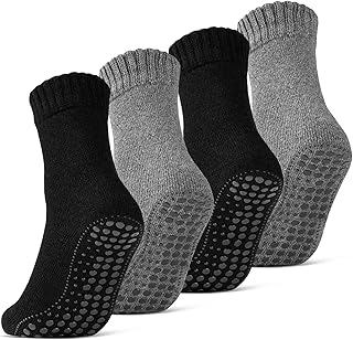 2 | 4 | 6 Paar ABS Socken Herren Damen Anti Rutsch Socken mit Wolle