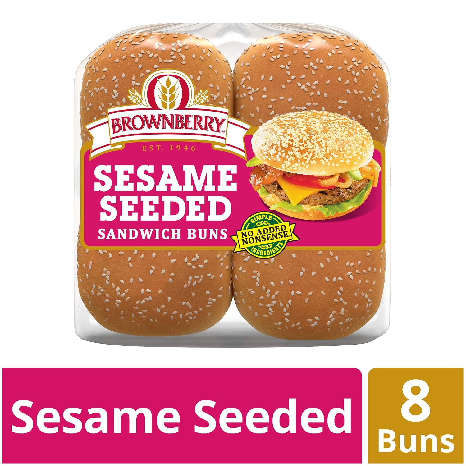Brownberry Sesame Sandwich Rolls, 8 ct