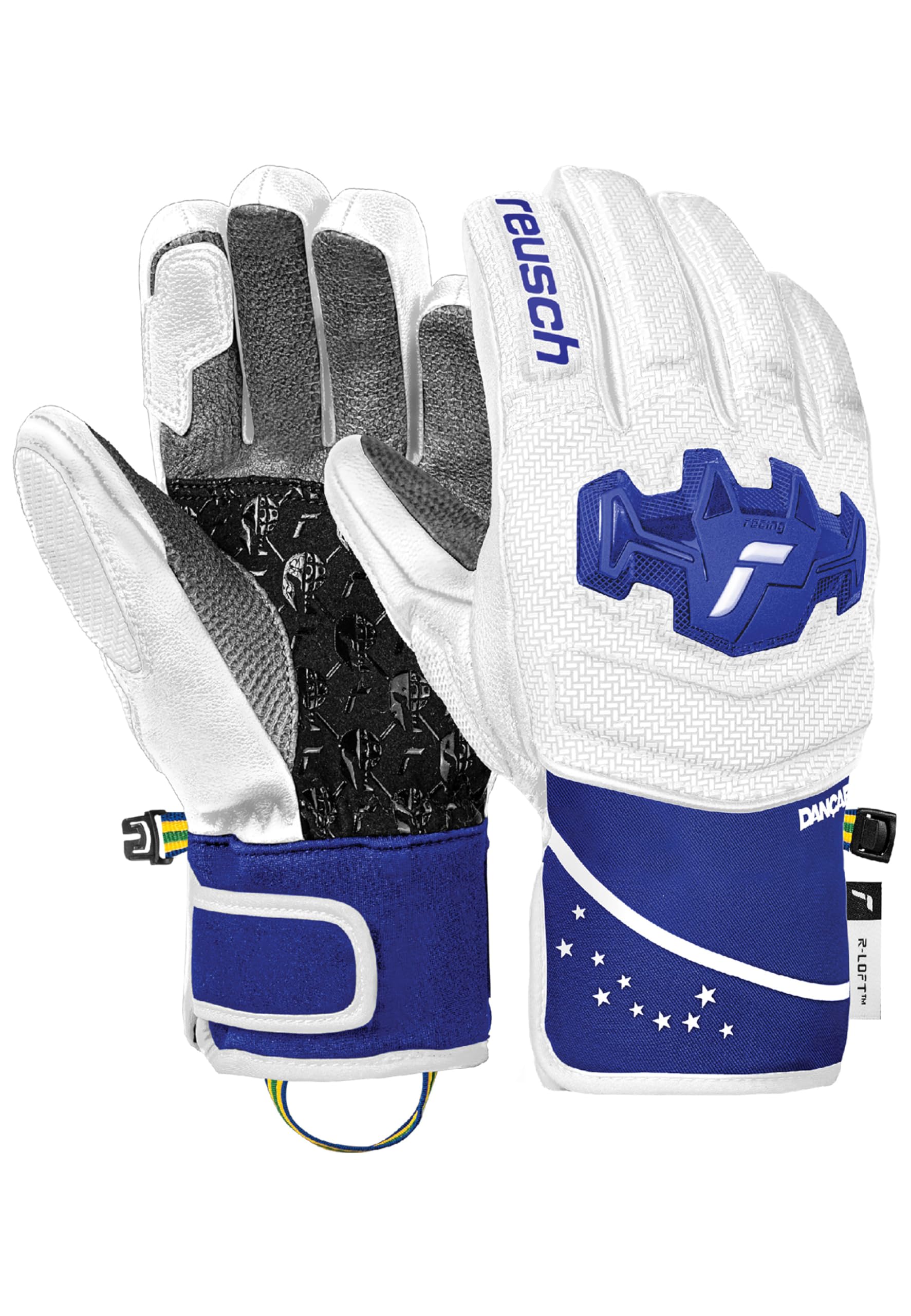 Reusch Worldcup Warrior GS Junior Skihandschuhe – Warme Racing-Handschuhe für Kinder & Jugendliche, Wind- & wasserabweisend, Ziegenleder-Innenhand, Knöchelschutz & Fingerpolsterung, Ski & Wintersport