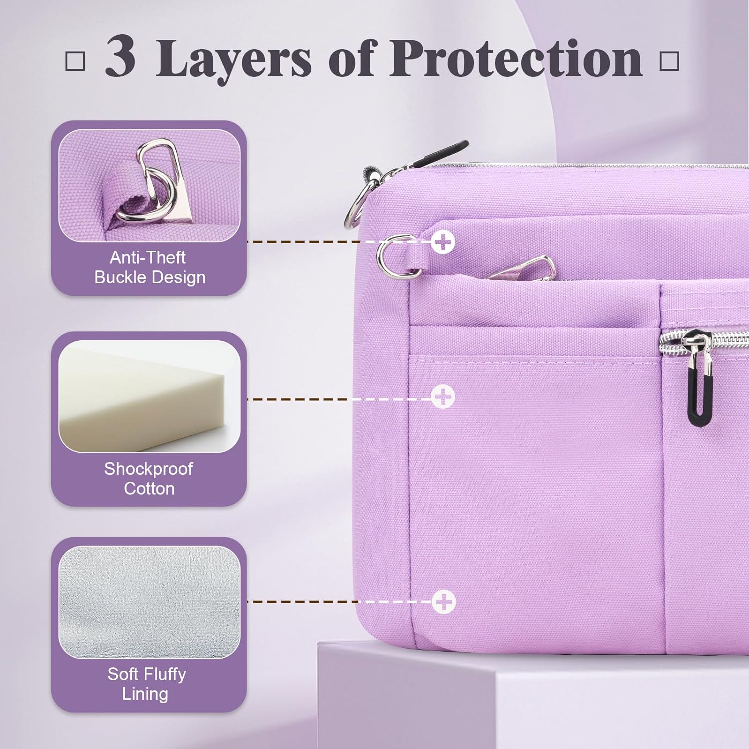 TiMOVO 9-11 Inch Tablet Sleeve Bag for iPad 11-inch A16 2025, Galaxy Tab A9 Plus 11", Anti-Theft Deisgn & Shoulder Strap