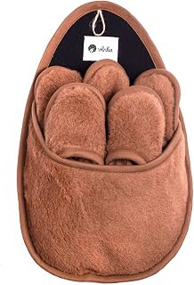 Woolee Gäste Hausschuhe Set (3 Paar) aus Merinowolle & Kamelhaar – Warmes Pantoffel…