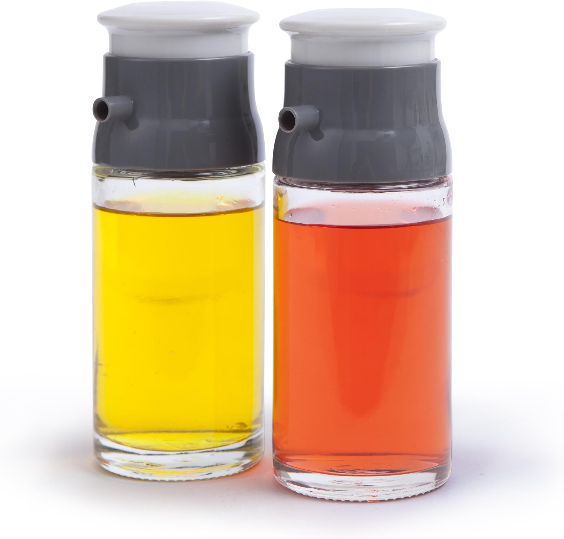 Cuisaid Press 2 Dispense Oil & Vinegar Set (Grey)
