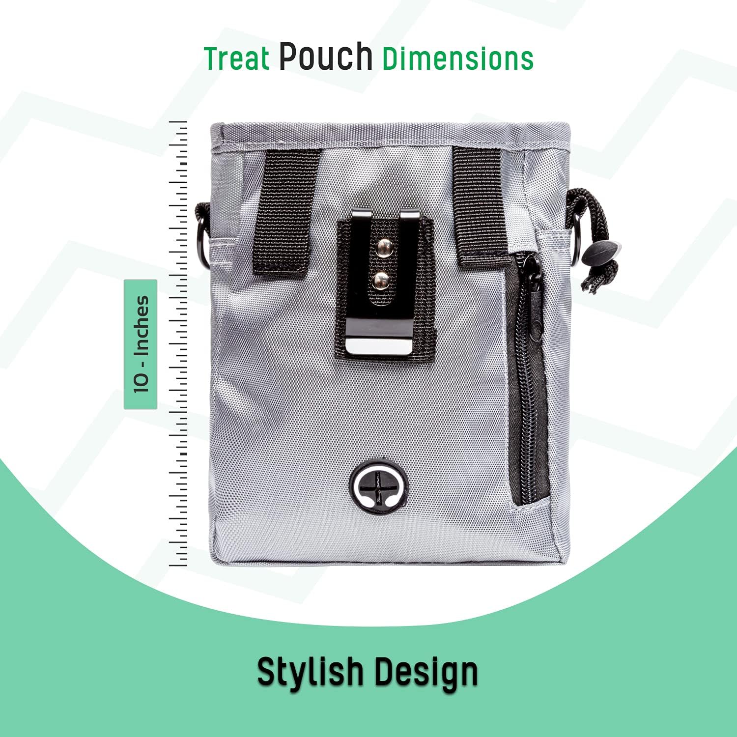 WOOFYLUVY Dog Treat Pouch - 10" Mesh Treat Bag for Dog Training - Easily Carry Treats, Kibble and Toys - Waterproof Dog Training Treat Pouch with Built in Poop Bag Dispenser and Adjustable Drawstring : Pet Supplies