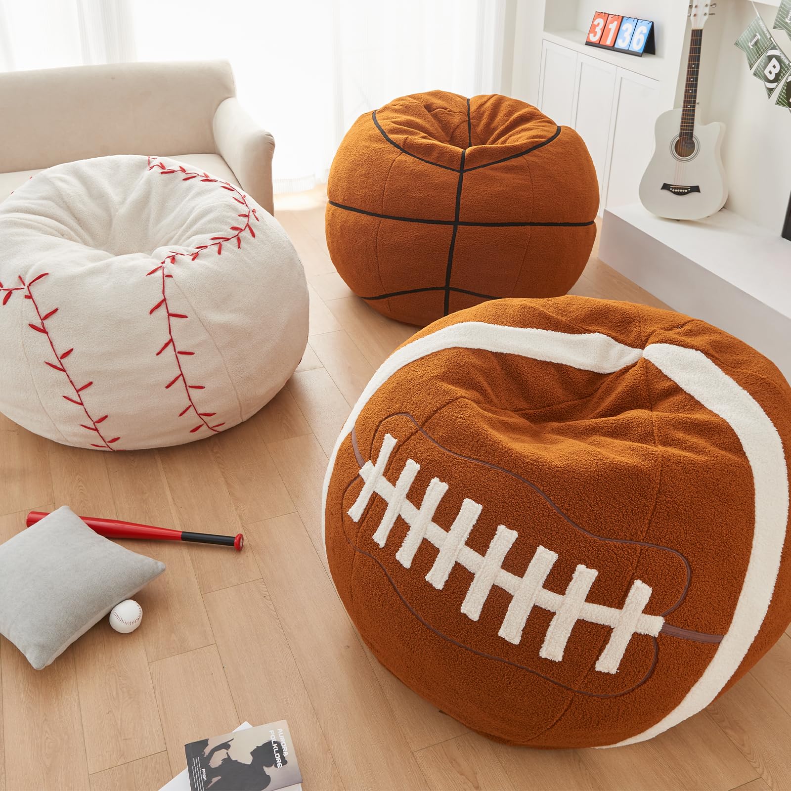 Amazon.co.jp: スポーツバスケットボールビーンバッグチェア - 大人と