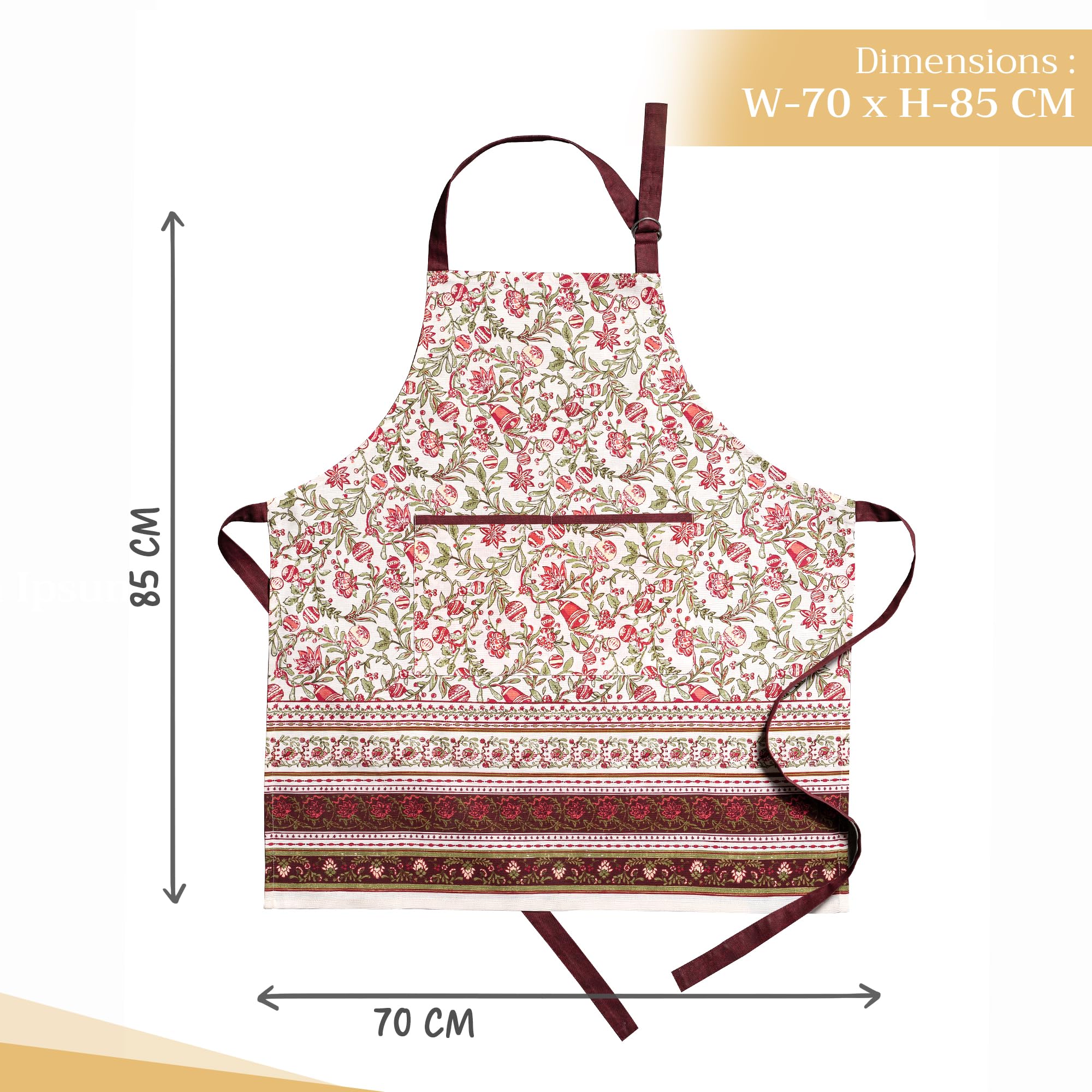 Maison d' Hermine 100% Cotton Apron for women with Pocket Kitchen Chef Autumn Apron for Men Cooking Gardening Server Waitress Maid - Image 4