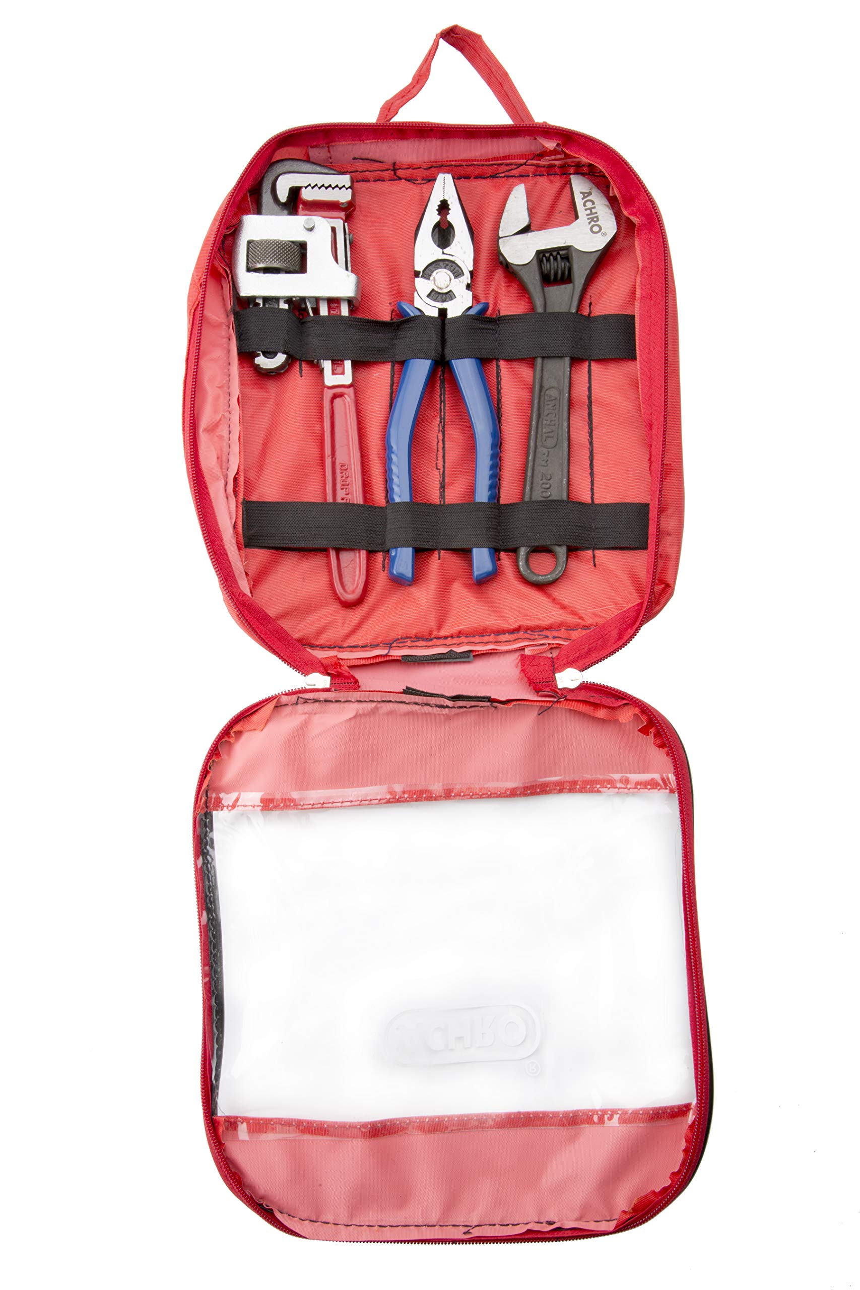 ACHRO Combo Pack of 3 Tool Kits Set for Home (Contains 8 Inch Adjustable Spanner, 8 Inch Combination Plier, 10 Inch Pipe Wrench, Pouch Packing) (B07YDS8T55) Amazon Price History, Amazon Price Tracker