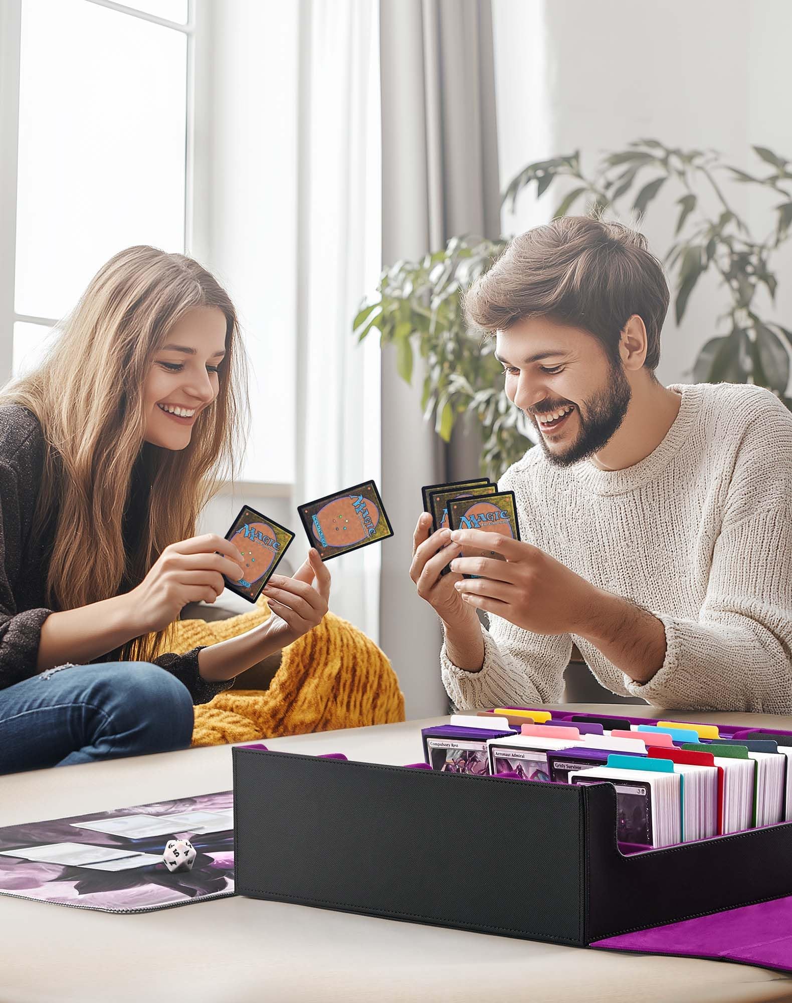 UAONO Scatola portaoggetti per carte collezionabili, può contenere oltre